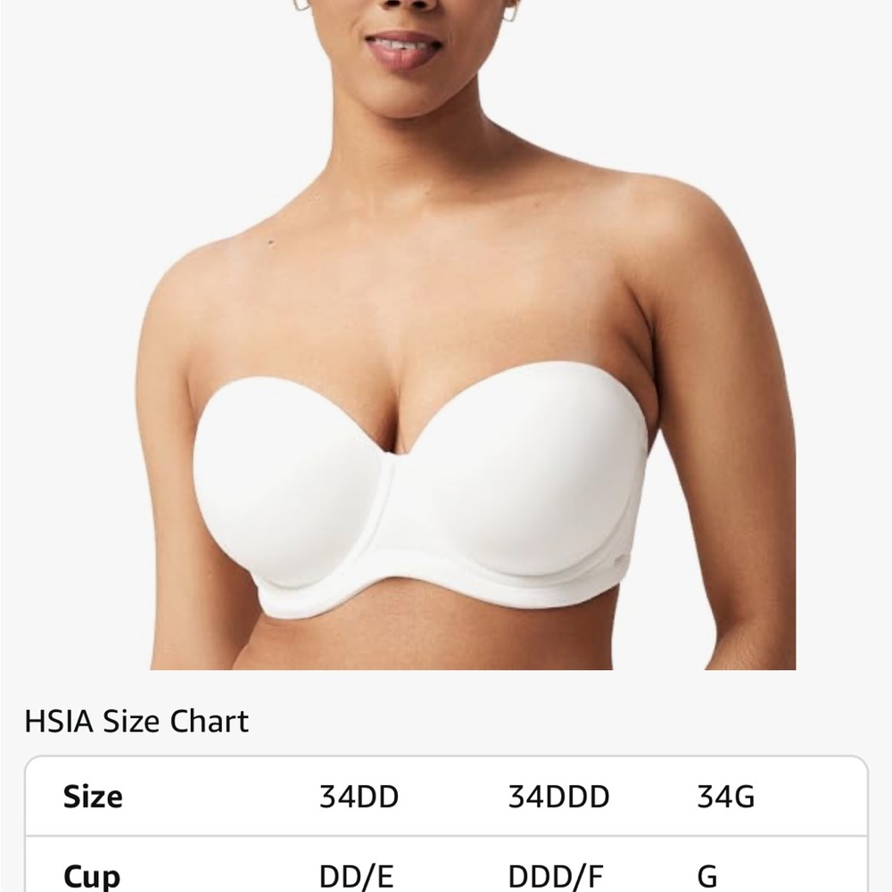 Women's White Strapless Bra